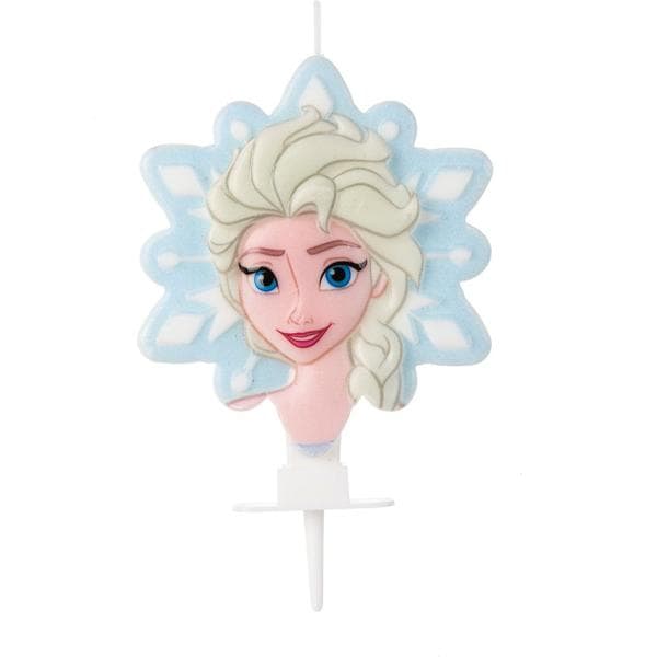 Vela de Aniversário Disney, Frozen, Elsa, Silver Plastic - BT 1 UN