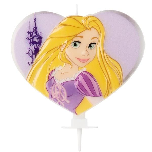 Vela de Aniversário Disney, Princesas Disney, Rapunzel, Silver Plastic - BT 1 UN