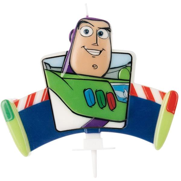 Vela de Aniversário Disney, Toy Story, Buzz Lightyear, Silver Plastic - BT 1 UN