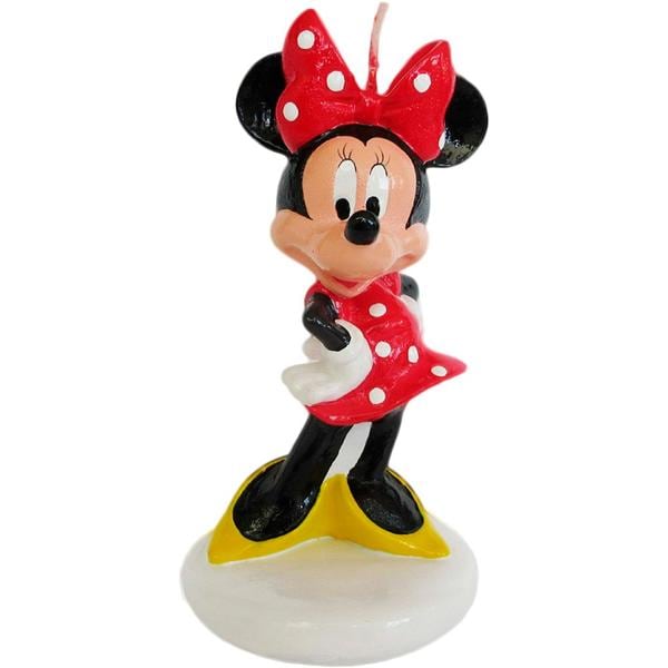 Vela de Aniversário Minnie Mouse, 3D, Silver Plastic - BT 1 UN