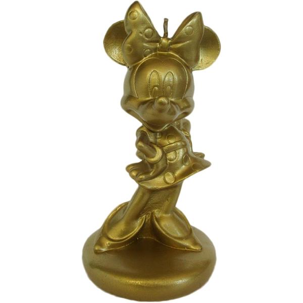 Vela de Aniversário Minnie Mouse, Dourada, 3D, Silver Plastic - BT 1 UN