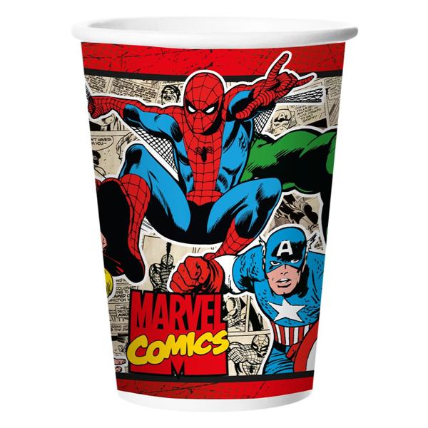 Copo para Festa Infantil, Quadrinhos Marvel, 180ml, Regina Festas - PT 12 UN