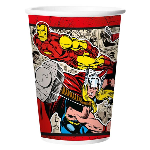 Copo para Festa Infantil, Quadrinhos Marvel, 180ml, Regina Festas - PT 12 UN