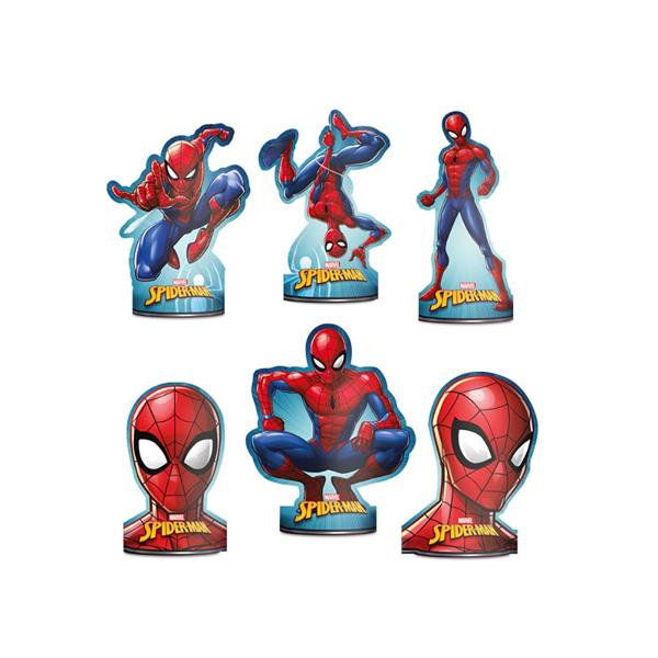 Decoração de Mesa Infantil Homem Aranha Spiderman Marvel, Regina Festas - PT 6 UN