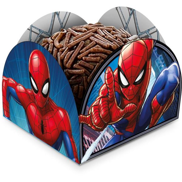 Porta-forminhas Disney, Homem Aranha Spiderman Marvel 3, Regina Festas - PT 50 UN