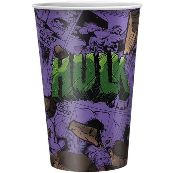 Copo para Festa Infantil, Hulk, 180ml, Regina Festas - PT 12 UN