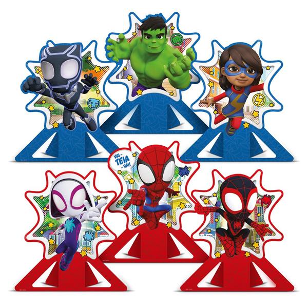 Decoração de Mesa Infantil Spidey e Seus Amigos Espetaculares, Regina Festas - PT 6 UN