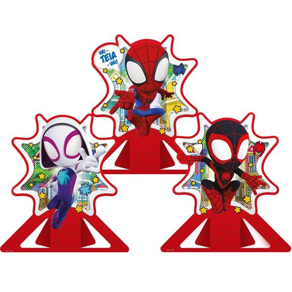 Decoração de Mesa Infantil Spidey e Seus Amigos Espetaculares, Regina Festas - PT 6 UN