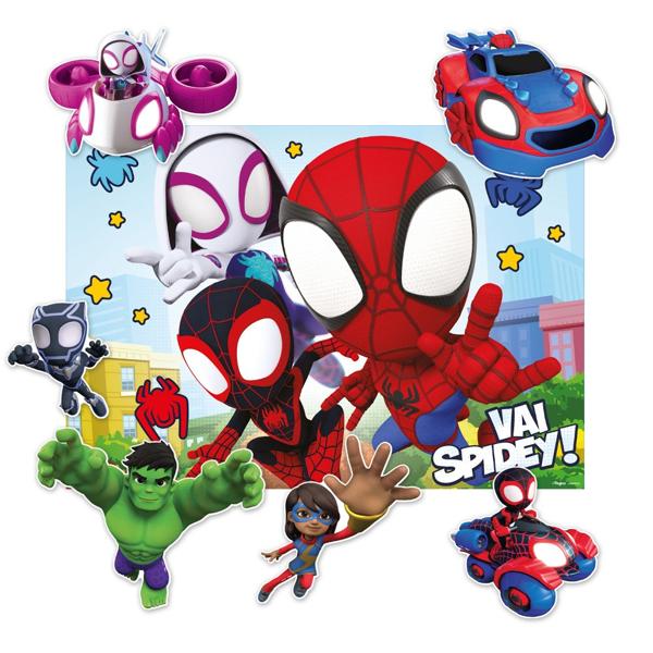 Kit Decorativo para Festas Spidey e Seus Amigos Espetaculares, Regina Festas - PT 1 UN