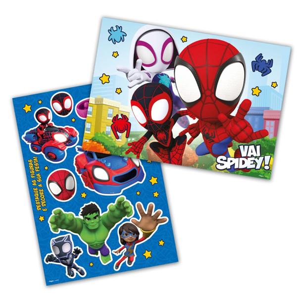 Kit Decorativo para Festas Spidey e Seus Amigos Espetaculares, Regina Festas - PT 1 UN