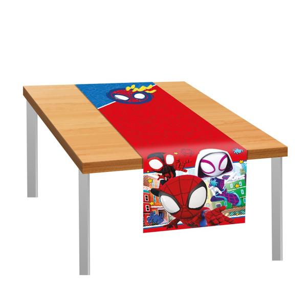 Toalha de Mesa Infantil Trilho, Spidey e Seus Amigos Espetaculares, 40cm x 200cm, Regina Festas - PT 1 UN