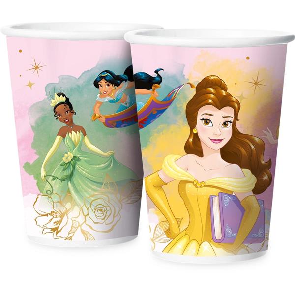 Copo de papel, Princesas Disney, 180Ml, Regina Festa - PT 12 UN