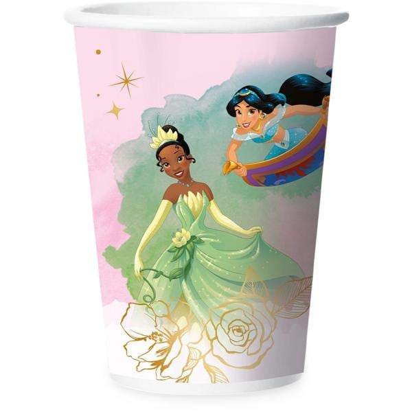 Copo de papel, Princesas Disney, 180Ml, Regina Festa - PT 12 UN