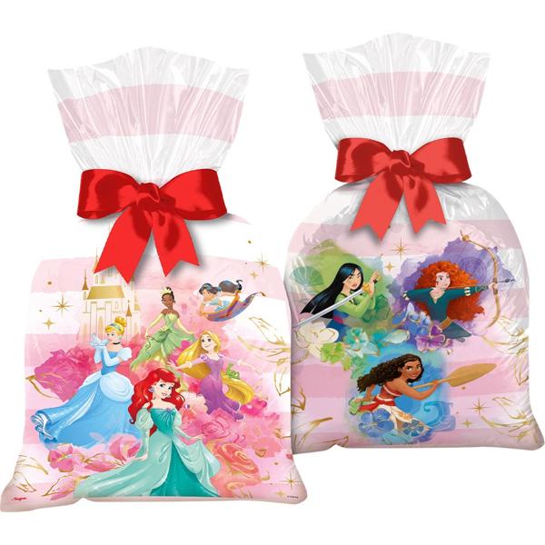 Sacola de Plástico para Lembrancinha Princesas Disney, Regina Festas - PT 12 UN