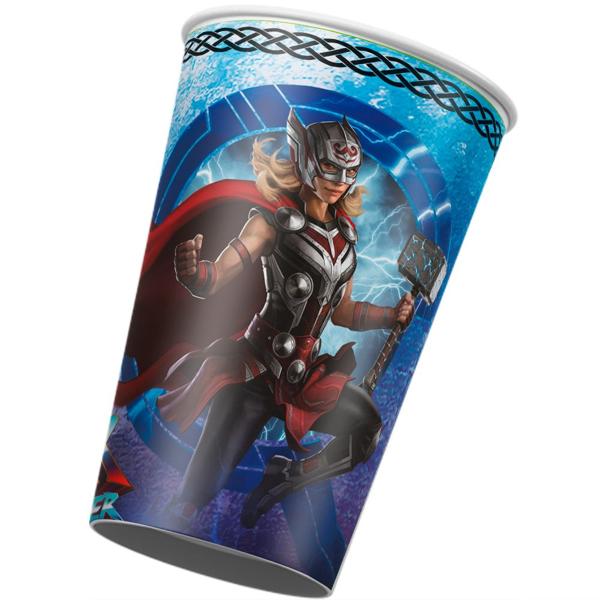 Copo para Festa Infantil, Thor, Amor e Trovão, 180ml, Regina Festas - PT 12 UN