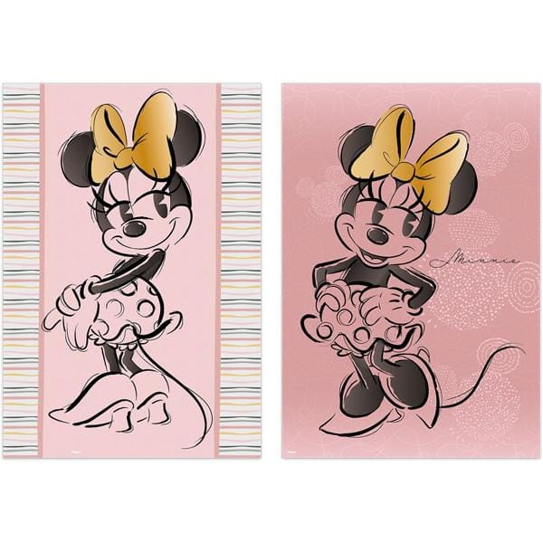 Cartaz Infantil para Decoração, Minnie Mouse, Regina Festas - PT 4 UN
