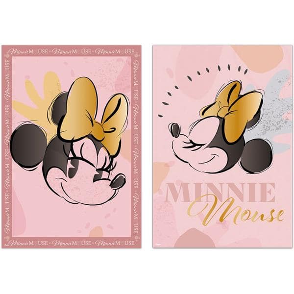 Cartaz Infantil para Decoração, Minnie Mouse, Regina Festas - PT 4 UN