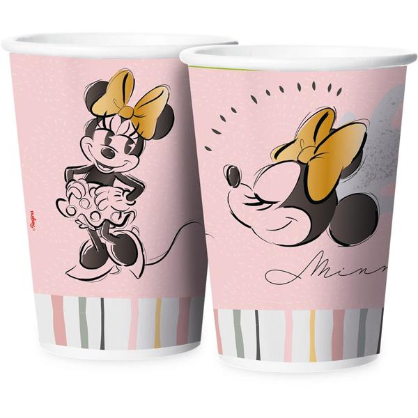 Copo para Festa Infantil, Minnie Disney, Rosa, 180ml, Regina Festas - PT 12 UN