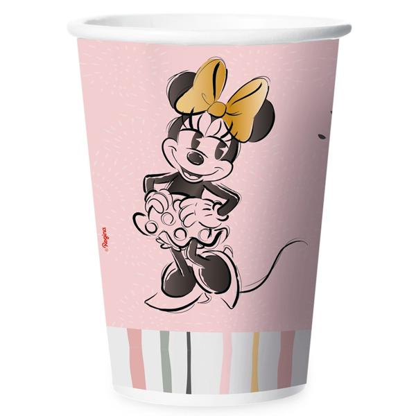 Copo para Festa Infantil, Minnie Mouse, Rosa, 180ml, Regina Festas - PT 12 UN