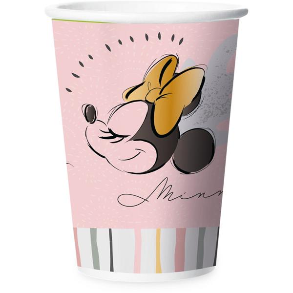 Copo para Festa Infantil, Minnie Disney, Rosa, 180ml, Regina Festas - PT 12 UN