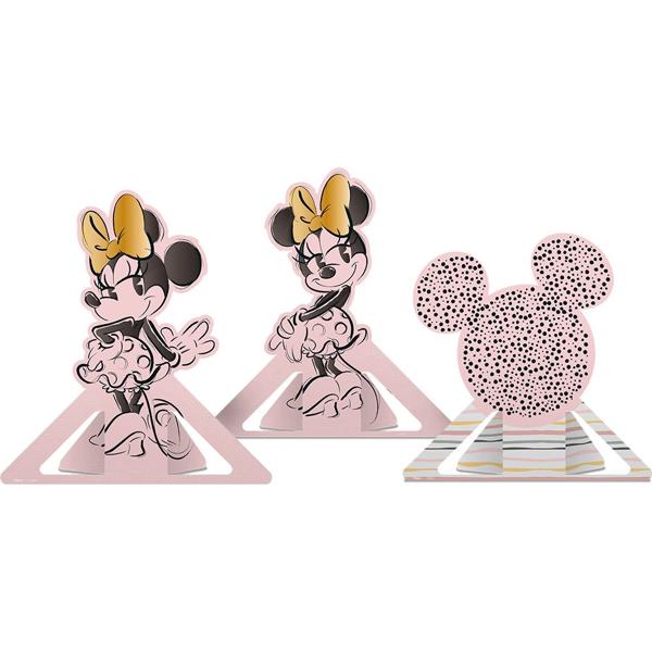 Decoração de Mesa Infantil Minnie Disney Rosa, Regina Festas - PT 6 UN