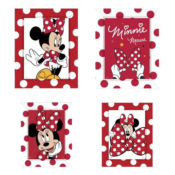 Quadro Decorativo Minnie Disney, Regina Festas - PT 4 UN