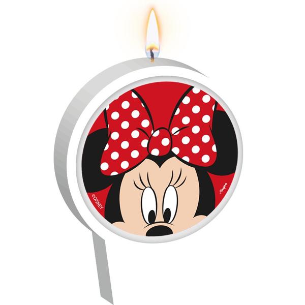 Vela de Aniversário Plana, Minnie Disney, Regina Festas - PT 1 UN