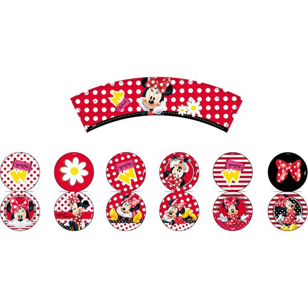 Topos de Bolo Infantil, Minnie Mouse, Regina Festas - PT 1 UN