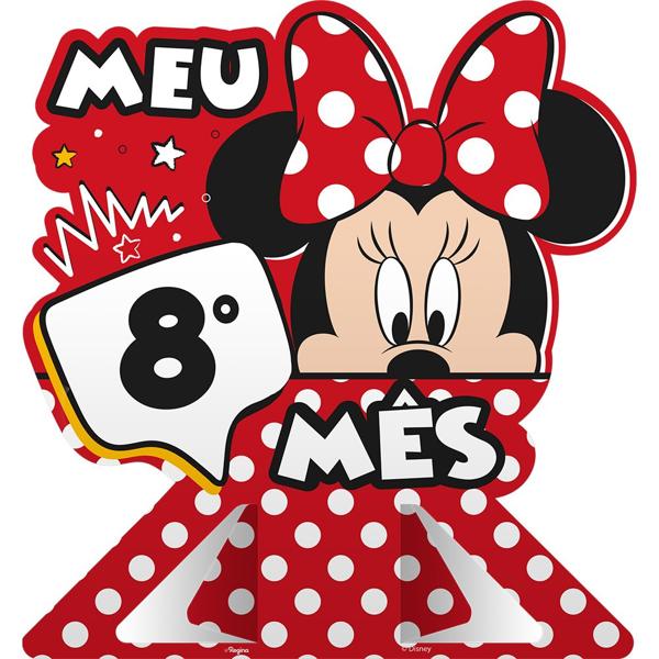 Decoração de Mesa Infantil Mesversário, Minnie Disney, Regina Festas - PT 1 UN