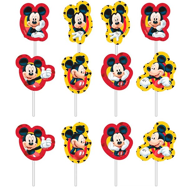 Palito Decorativo Mickey Mouse, Piffer - PT 1 UN