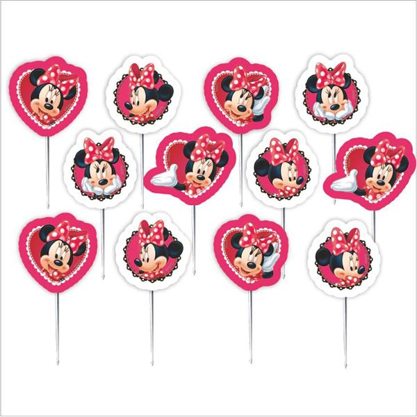 Palito Decorativo Minnie Mouse, Piffer - PT 1 UN