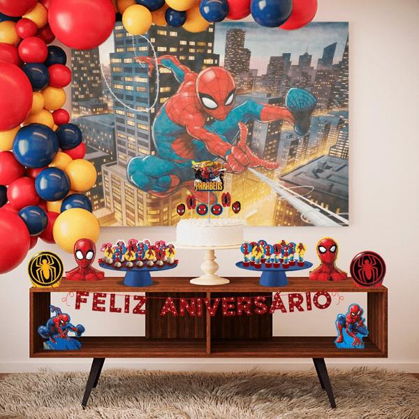 Kit Festa Infantil Homem-Aranha, Piffer - PT 1 UN