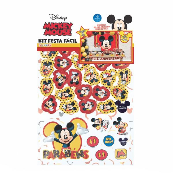 Kit Festa Infantil Mickey Mouse, Piffer - PT 1 UN