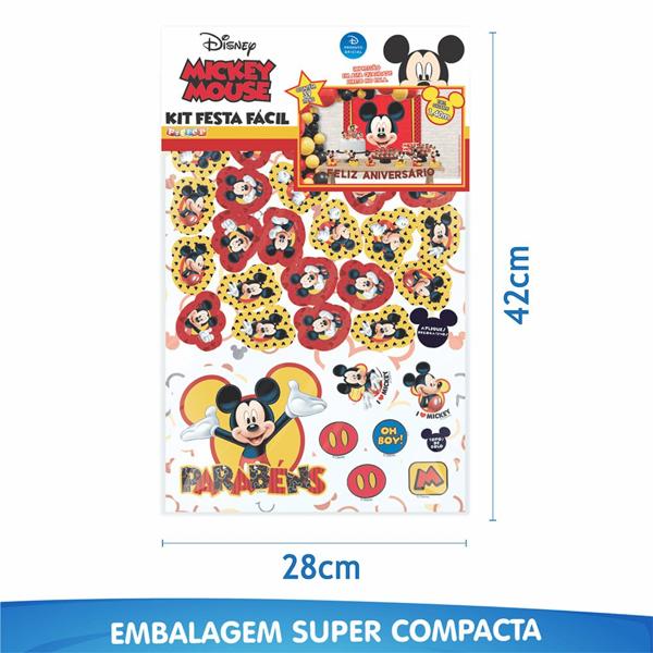 Kit Festa Infantil Mickey Mouse, Piffer - PT 1 UN