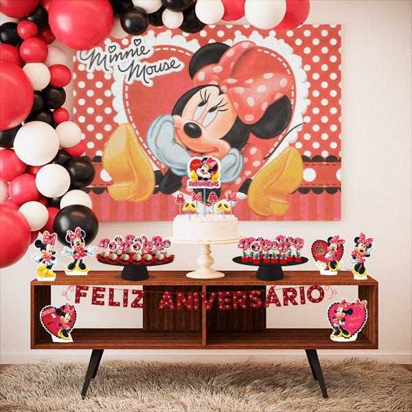 Kit Festa Infantil Minnie Mouse, Piffer - PT 1 UN