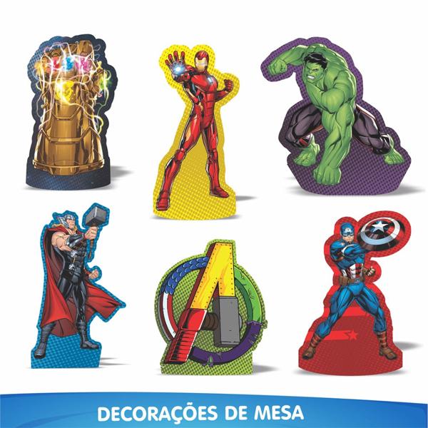 Kit Festa Infantil Vingadores Avengers Marvel, Piffer - PT 1 UN