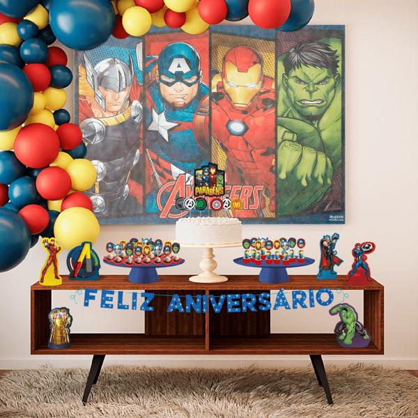 Kit Festa Infantil Vingadores Avengers Marvel, Piffer - PT 1 UN