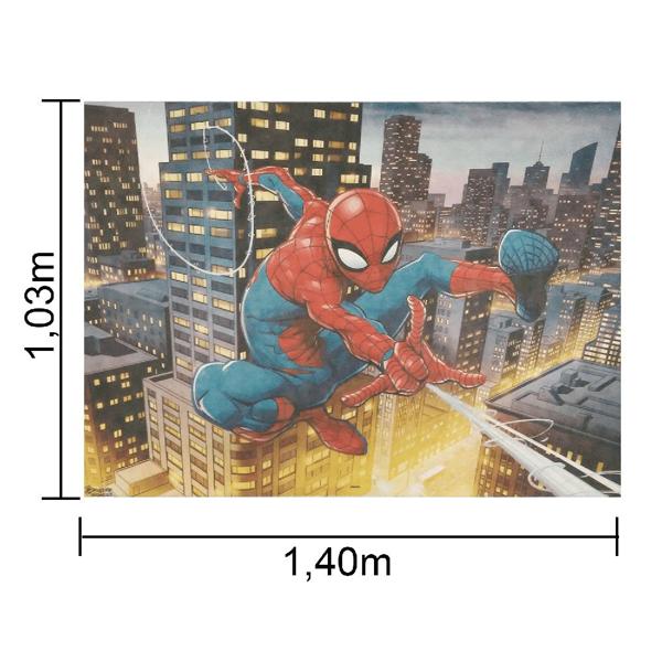 Painel Decorativo para Festa Infantil Homem Aranha Spiderman Marvel, em TNT, Piffer - PT 1 UN