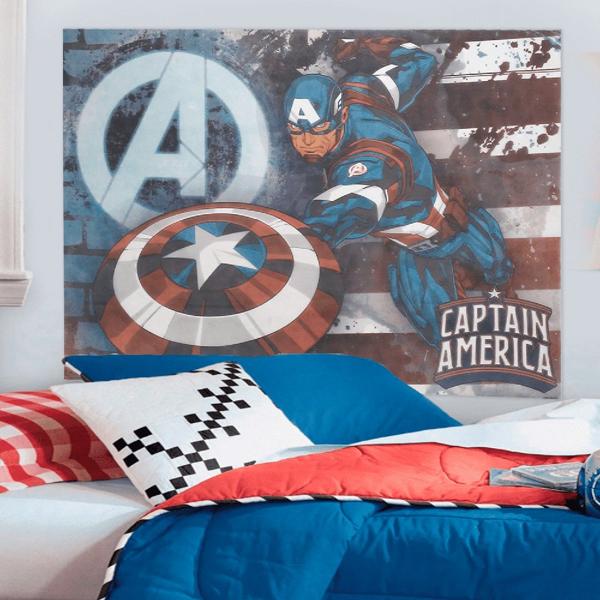 Painel Decorativo para Festa Infantil Vingadores Avengers Marvel Capitão América, em TNT, Piffer - PT 1 UN