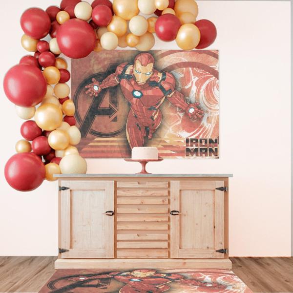 Painel Decorativo para Festa Infantil Vingadores Avengers Marvel Homem de Ferro, em TNT, Piffer - PT 1 UN