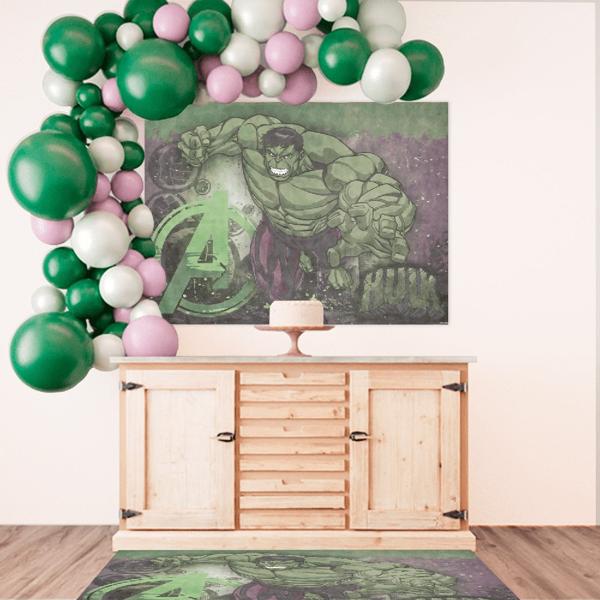 Painel Decorativo para Festa Infantil Vingadores Avengers Marvel Hulk, em TNT, Piffer - PT 1 UN