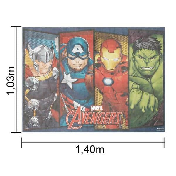 Painel Decorativo para Festa Infantil Vingadores Avengers Marvel, em TNT, Piffer - PT 1 UN