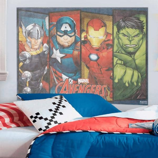 Painel Decorativo para Festa Infantil Vingadores Avengers Marvel, em TNT, Piffer - PT 1 UN