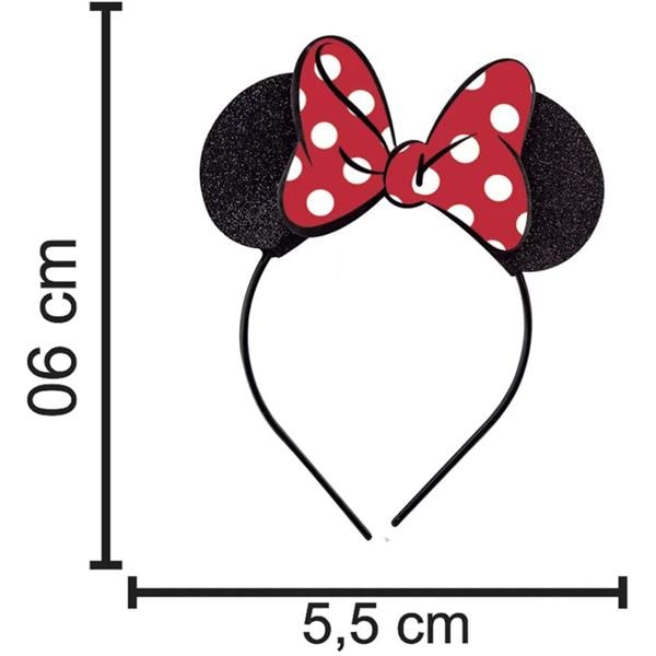 Tiara Infantil Minnie Disney, com Orelhas, Piffer - PT 1 UN