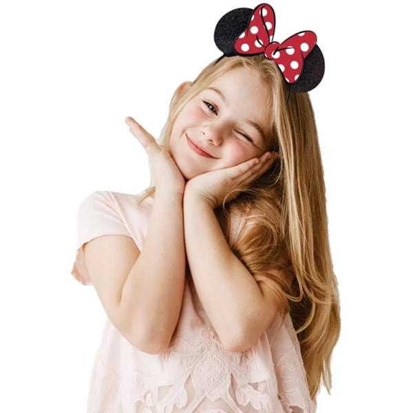 Tiara Infantil Minnie Mouse, com Orelhas, Piffer - PT 1 UN