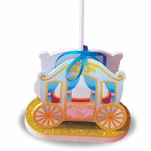Suporte para Balão de Mesa Cinderela, Carrossel, Piffer - PT 1 UN