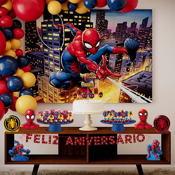 Decoração de Mesa Infantil Homem-Aranha, Piffer - PT 1 UN