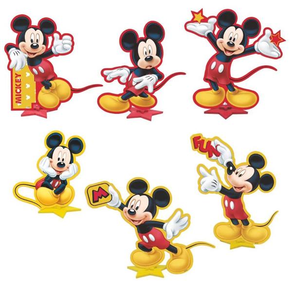 Decoração de Mesa Infantil Mickey Mouse, Piffer - PT 1 UN