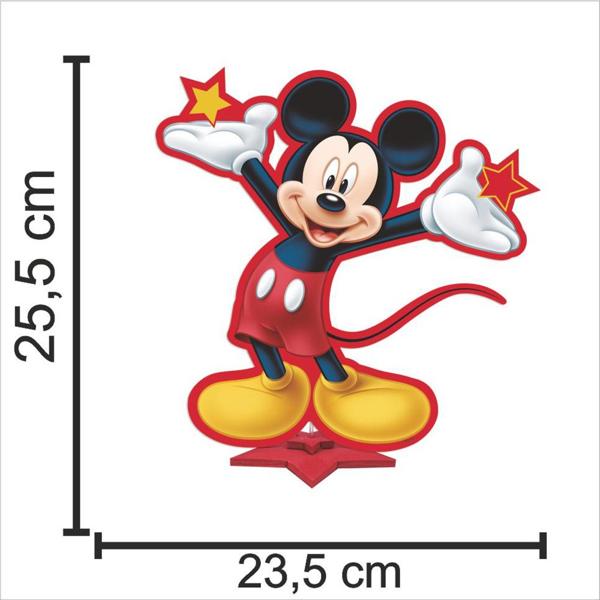 Decoração de Mesa Infantil Mickey Mouse, Piffer - PT 1 UN