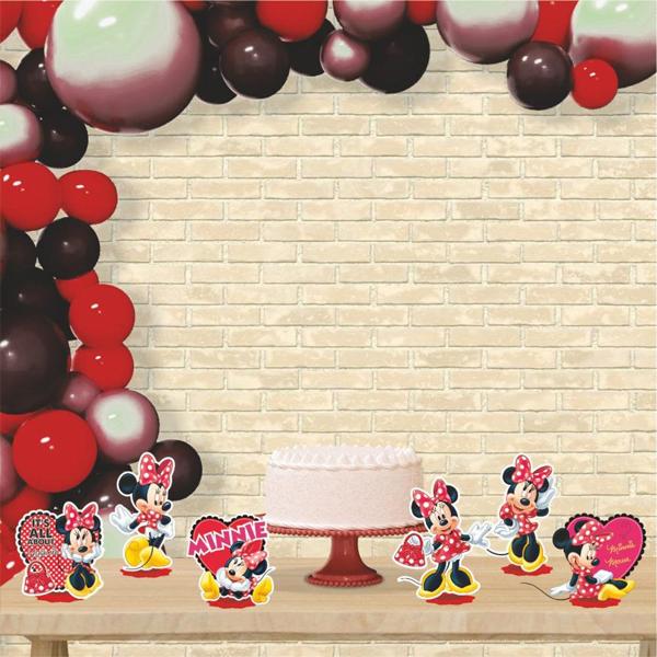 Decoração de Mesa Infantil Minnie Mouse, Piffer - PT 1 UN